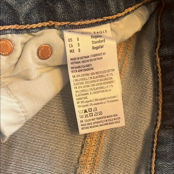 American Eagle Dreamy Drape Stretch Super High Waisted Baggy Wide Leg Jean - Picture 9 of 14